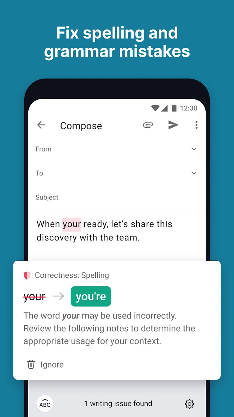 Grammarly MOD APK 2.34.35527 (Premium Unlocked) for Android