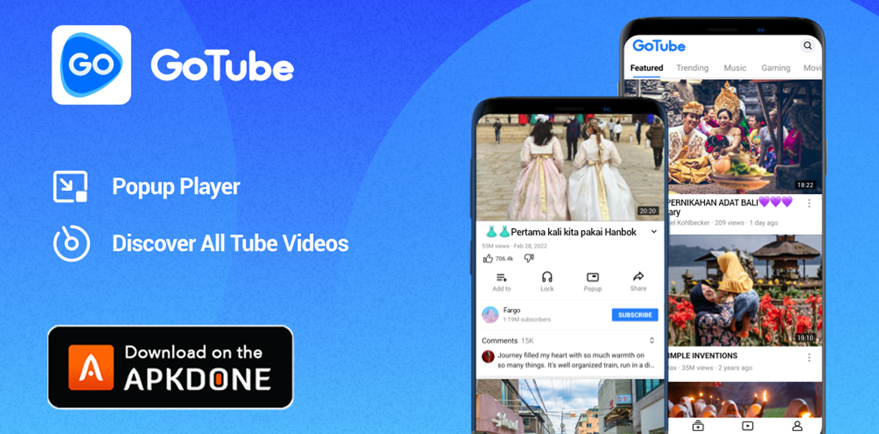 GoTube MOD APK 5.1.60.003 (AdFree) for Android