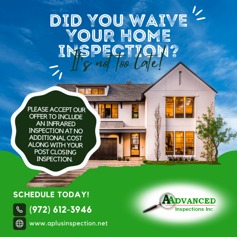 Post Closing Home Inspection Promo AAdvanced Inspections Inc.
