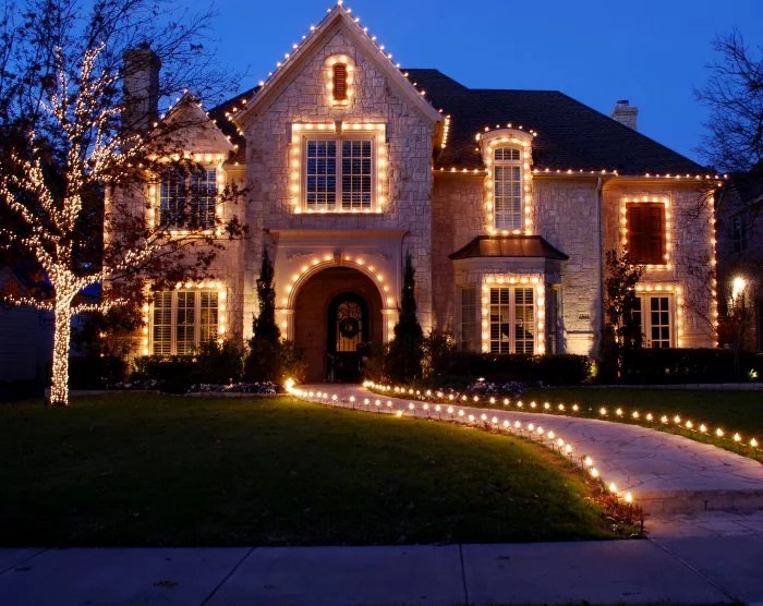 Outdoor Christmas Light Installation A Plus Lighting