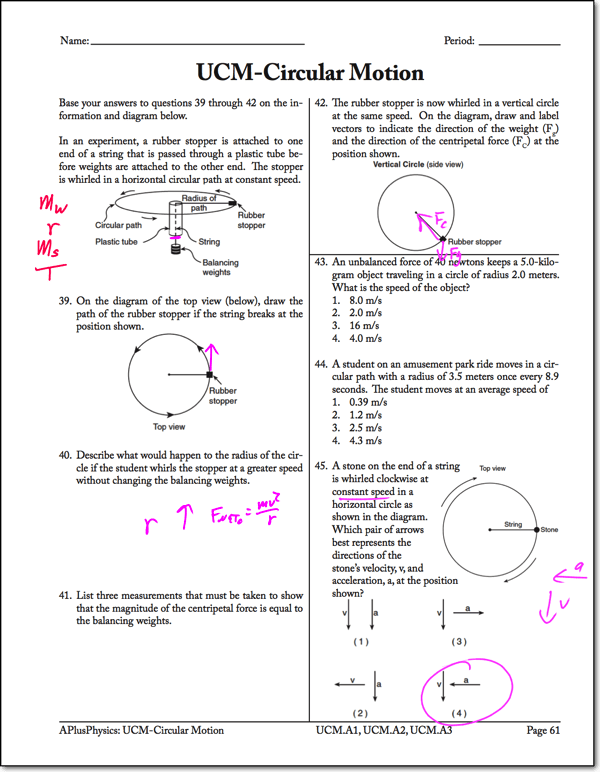 Centripetal Force Lab Rubber Stopper