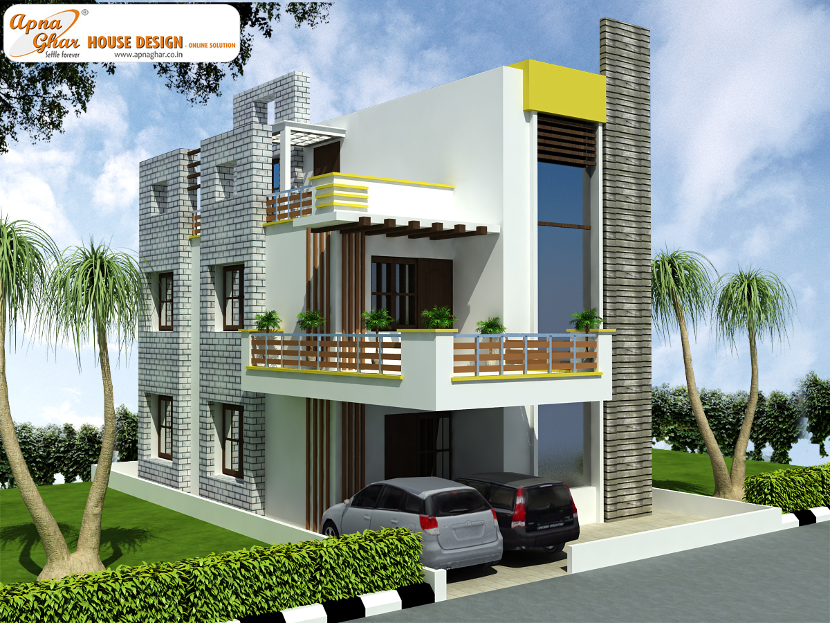 3 Bedrooms Duplex House Design in 135m2 (9m X 15m) « ApnaGhar