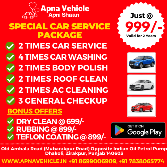 Best Car Service and Car Wash in Zirakpur, Dhakoli, Panchkula Apna