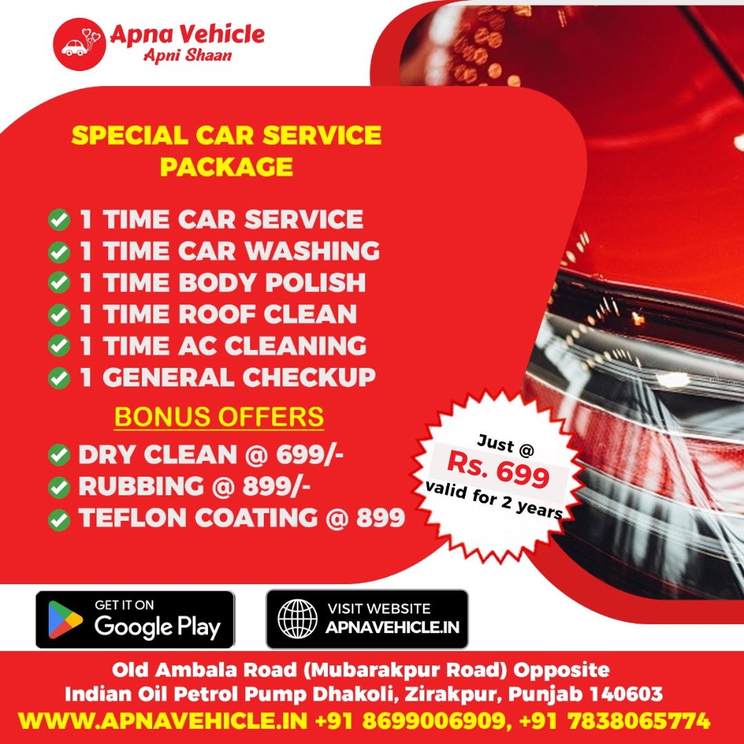 Best Car Service and Car Wash in Zirakpur, Dhakoli, Panchkula Apna
