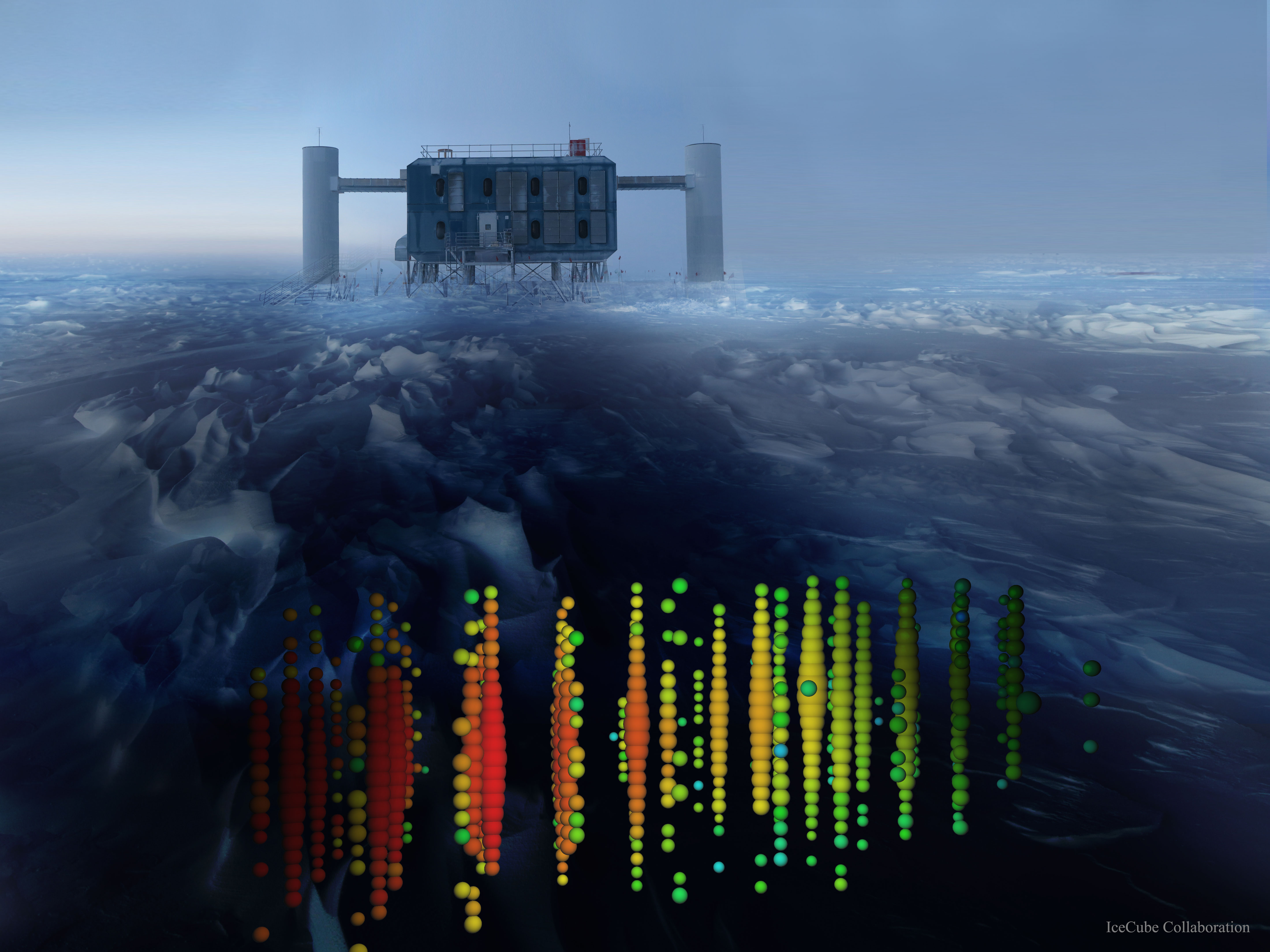APOD 2015 September 1 Distant Neutrinos Detected Below Antarctic Ice