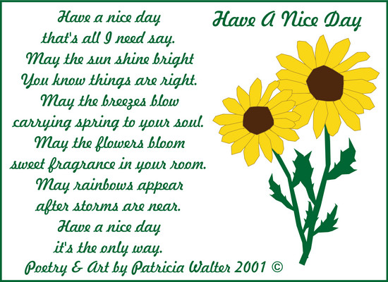 Have A Nice Day A Poets Corner