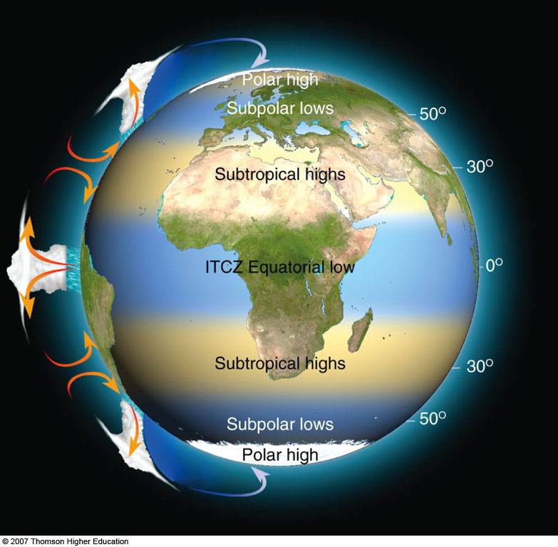 Global Precipitation Pattern Produced by the General Circulation