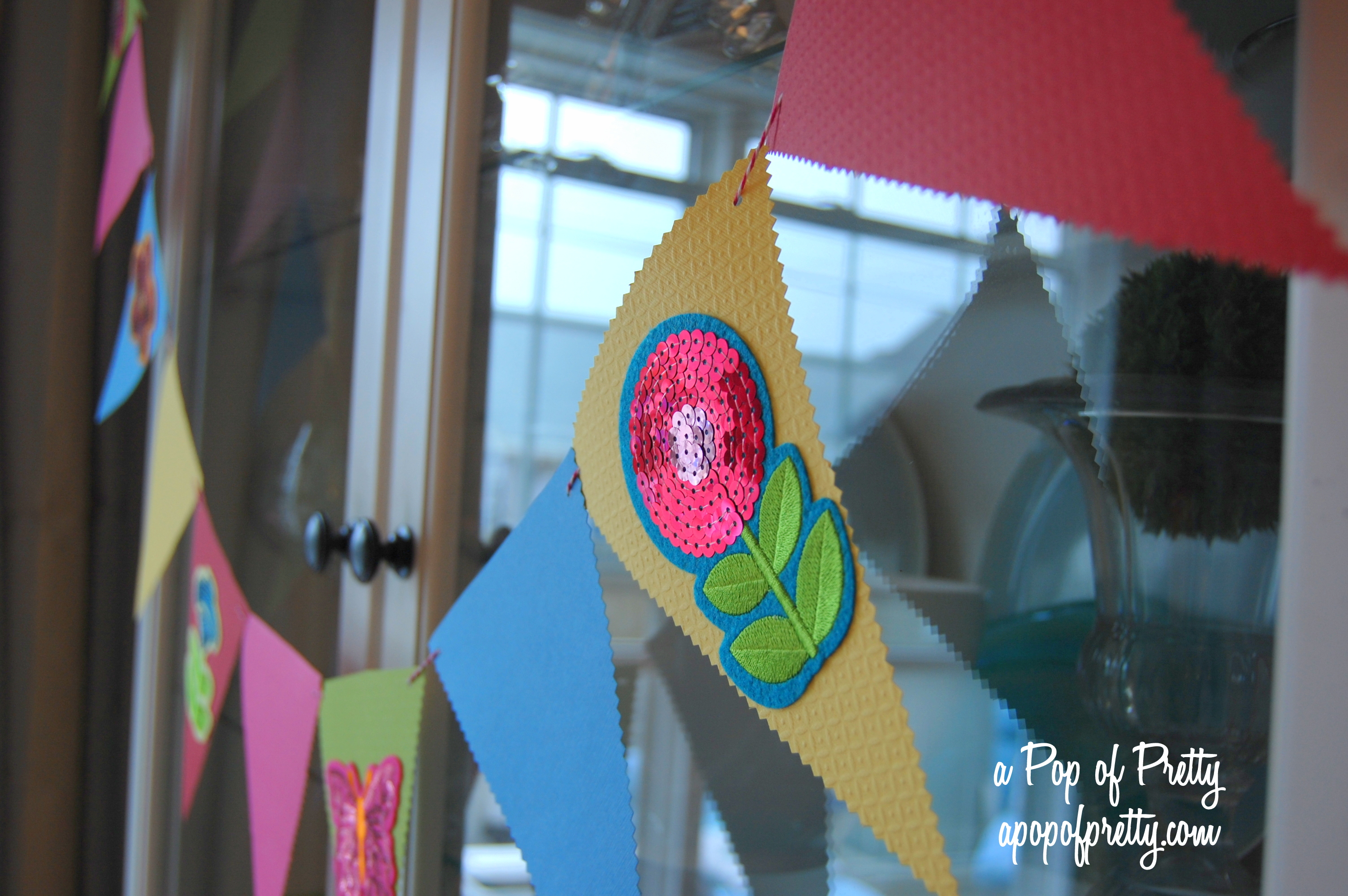 Colorful DIY Pennant Garland (Summer Decorating) A Pop of Pretty Blog