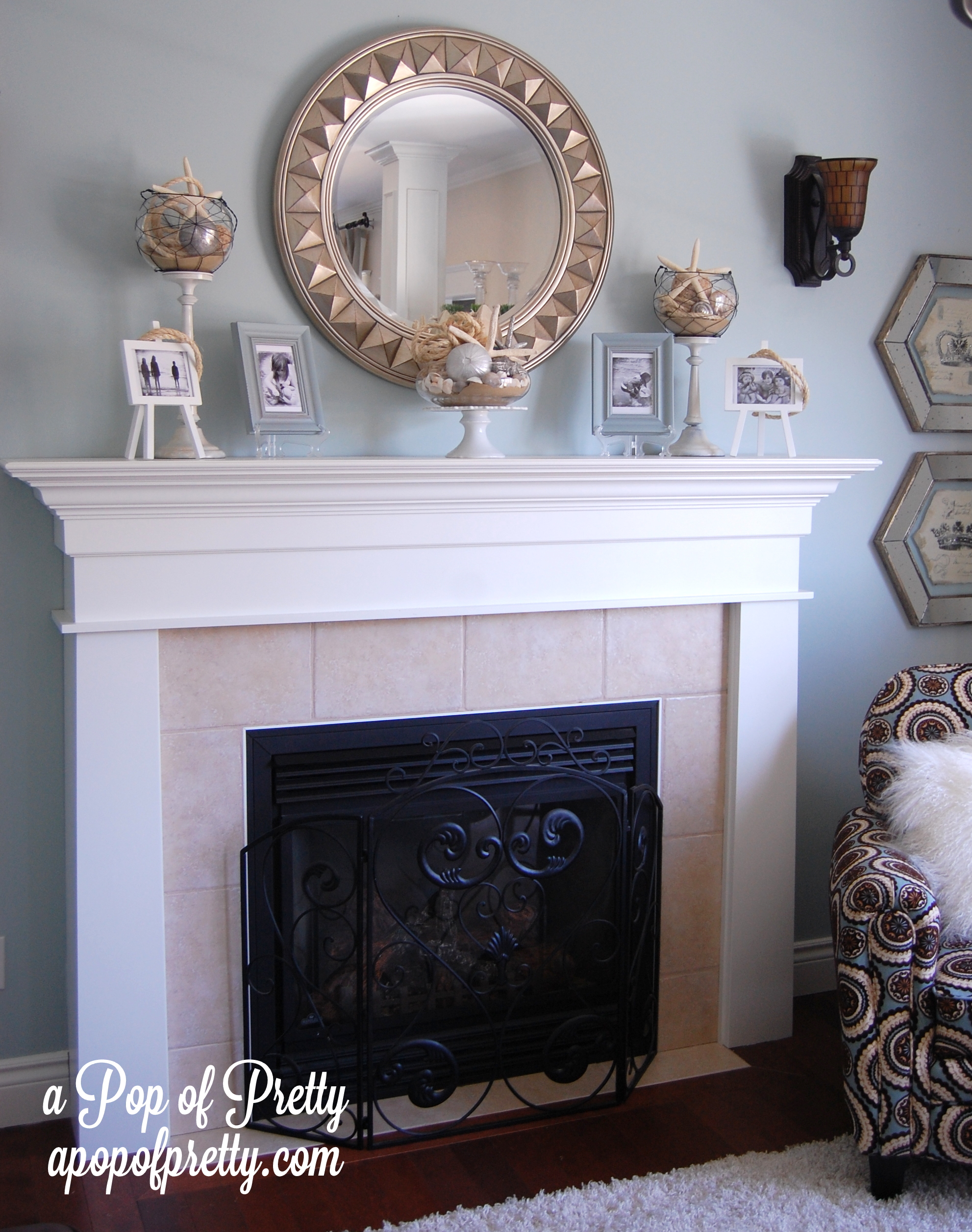 Summer Mantel Ideas A Pop of Pretty Blog (Canadian Home Decorating