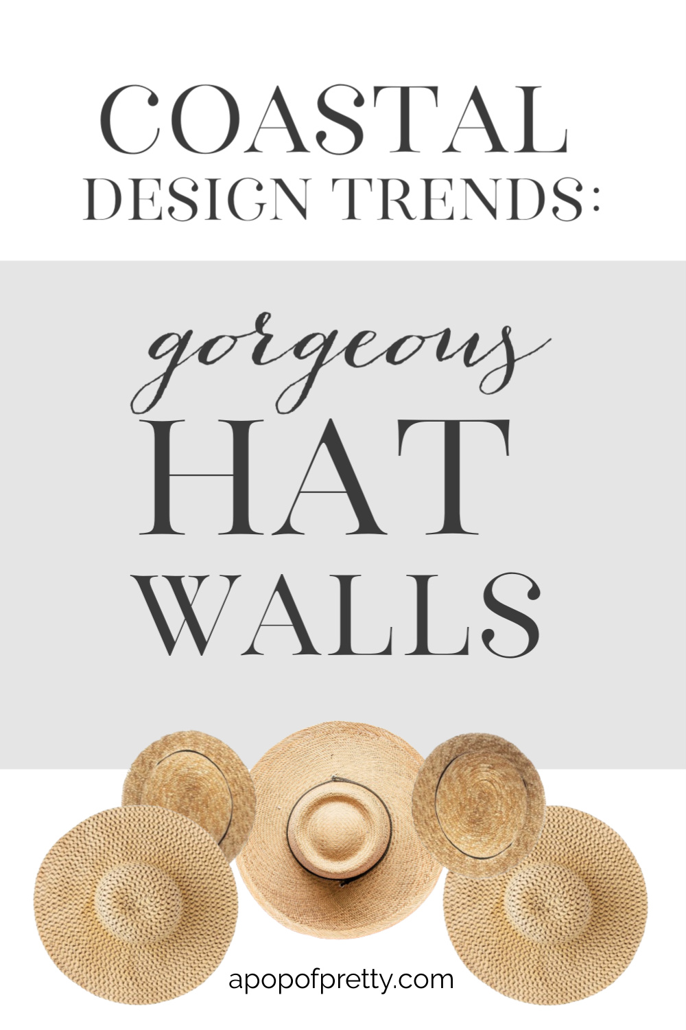 Straw Hat Wall Decor Trend (5 Inspiring Displays) A Pop of Pretty