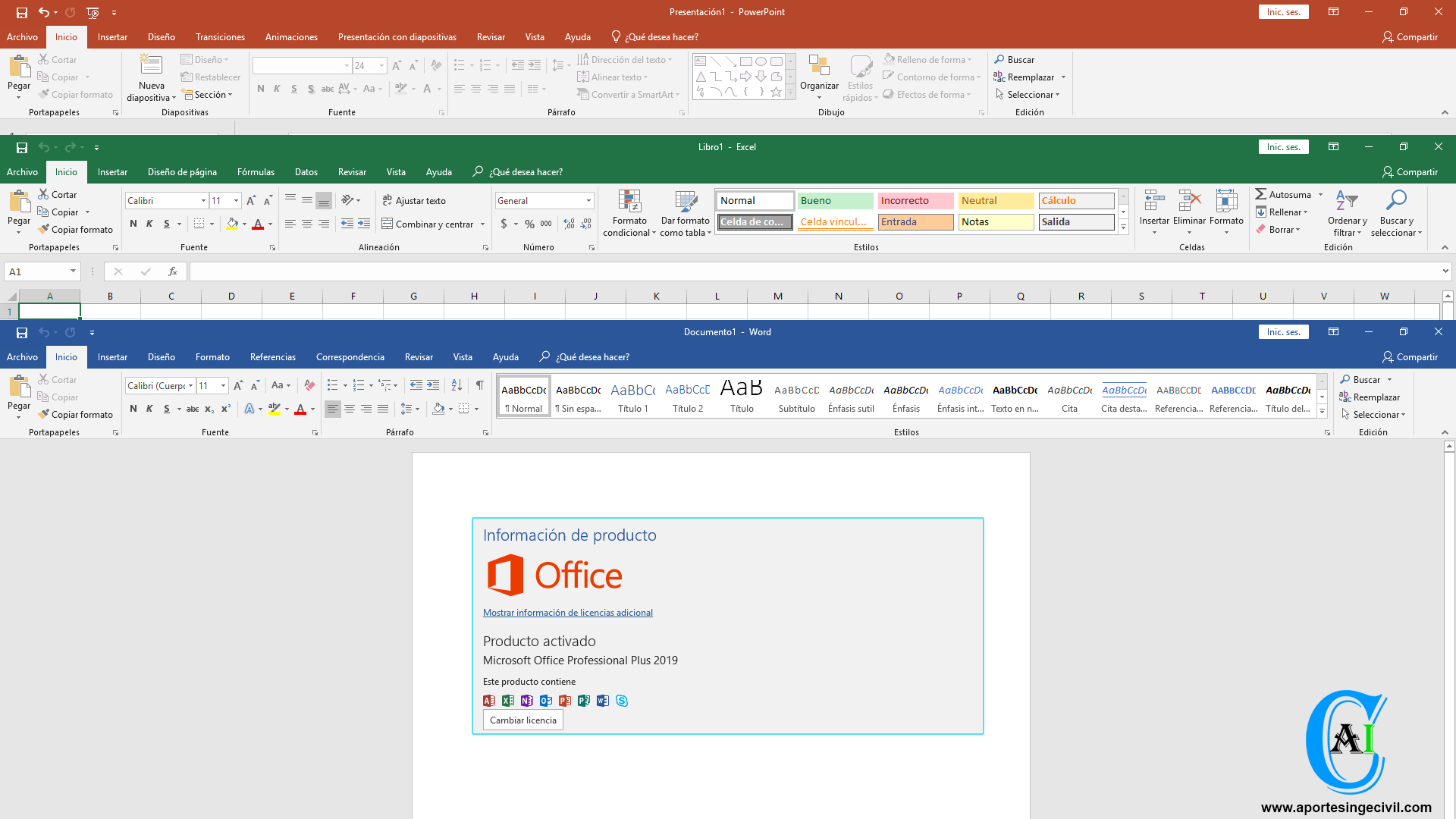 Microsoft Office Professional Plus 2019 Tài Liệu Xây Dựng