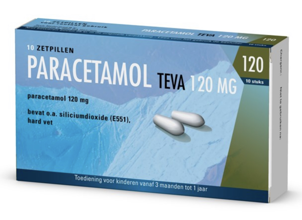Paracetamol zetpillen (verschillende sterktes) Samenwerkende