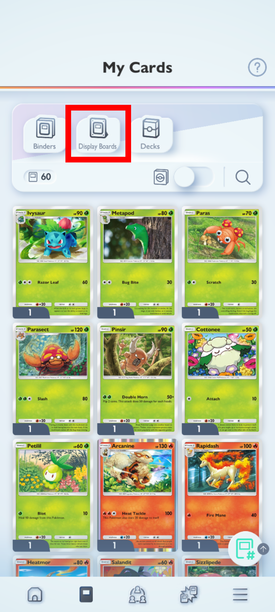 I want to share / not share my binders or display boards with other