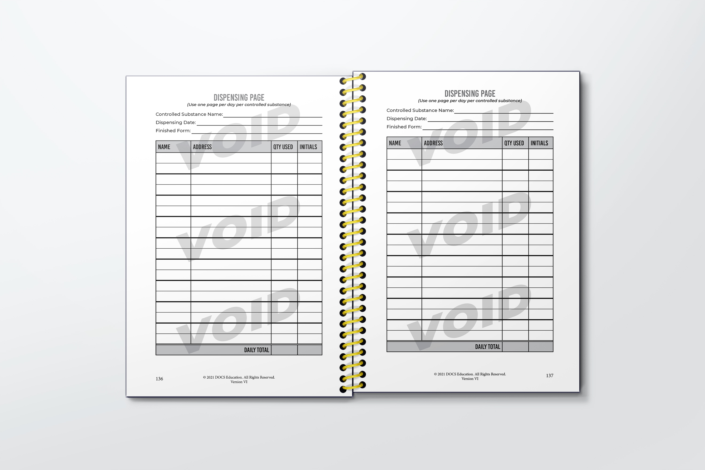 Drug Log Book DOCS Education