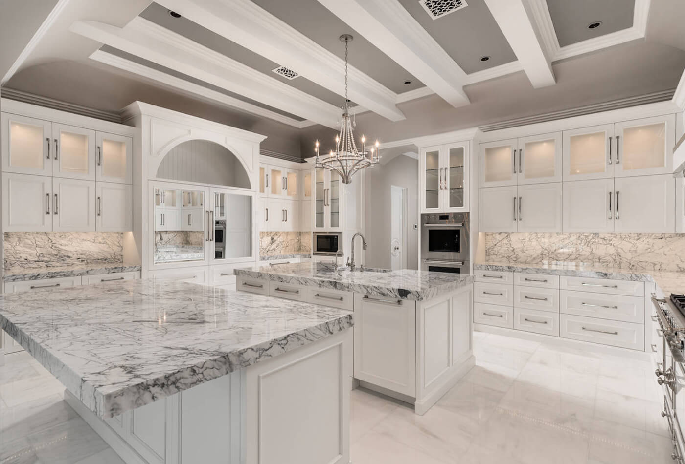 Modern Kitchen Marble Elegant Design Ideas