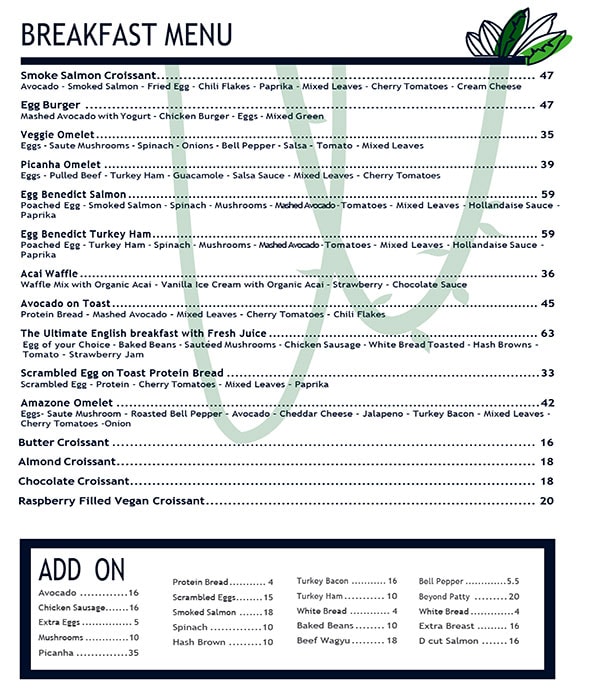 Amazone Cafe Menu Motor City Dubai & Contact Number