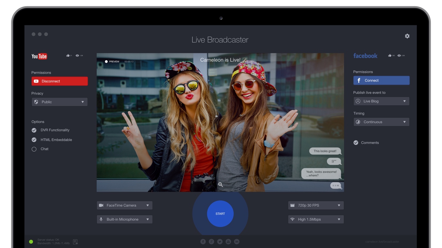 GitHub Live Streaming Software for Mac and Windows built on Adobe AIR