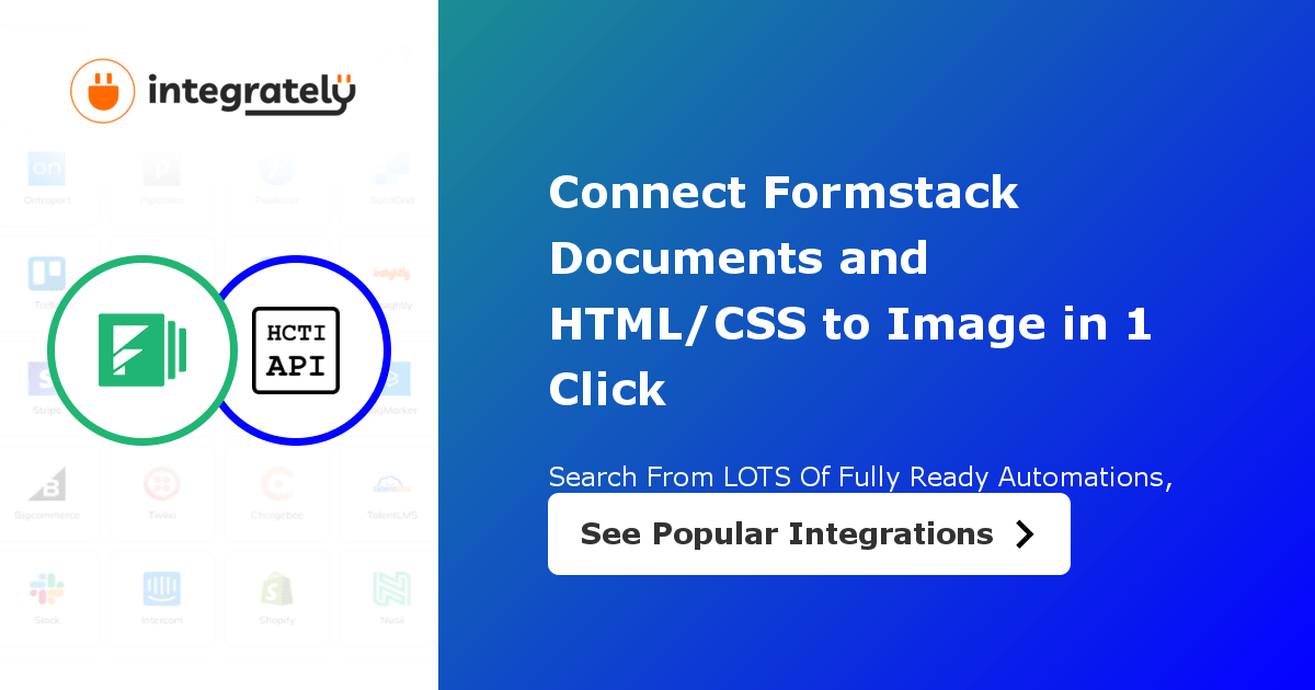 How to integrate Formstack Documents & HTML/CSS to Image 1 click ️
