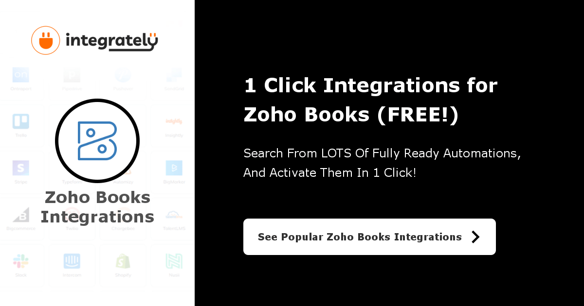 Zoho Books Integrations 1,116 1Click Integrations ️