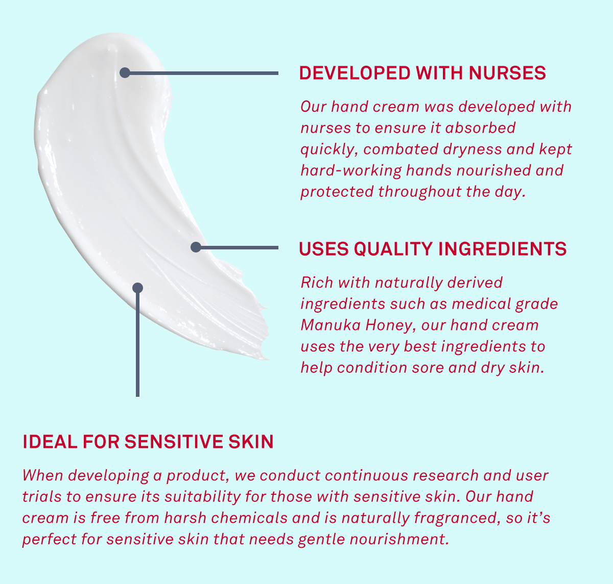 Combat dry & sore hands with our hand cream Nursem