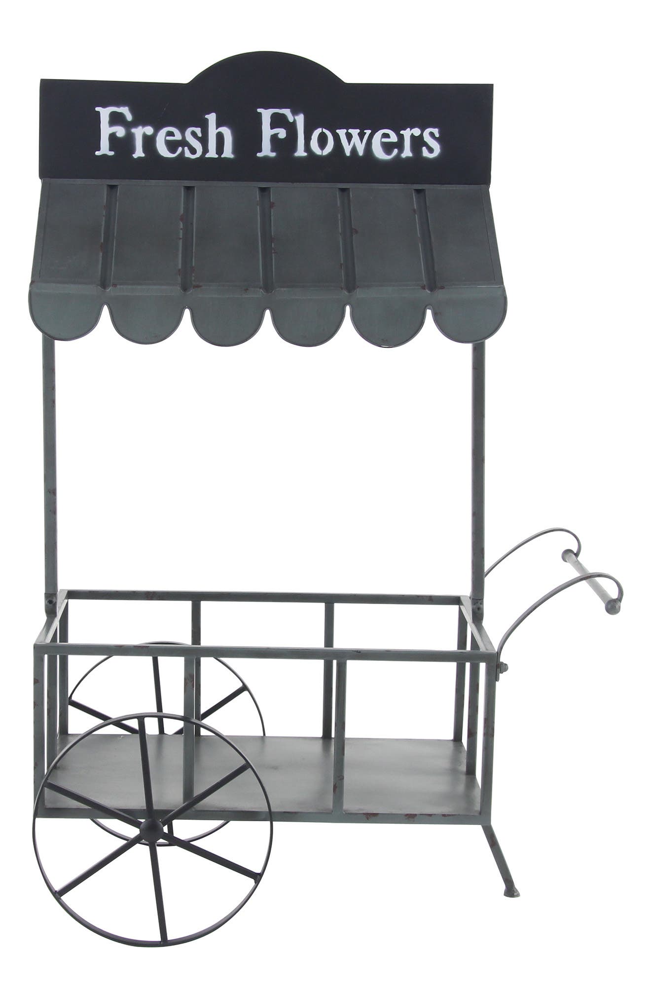 Купить Black Metal Indoor & Outdoor Flower Cart Plant Stand Willow Row