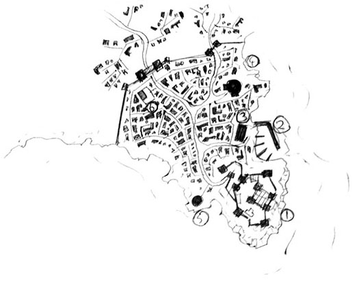 рисовать план города