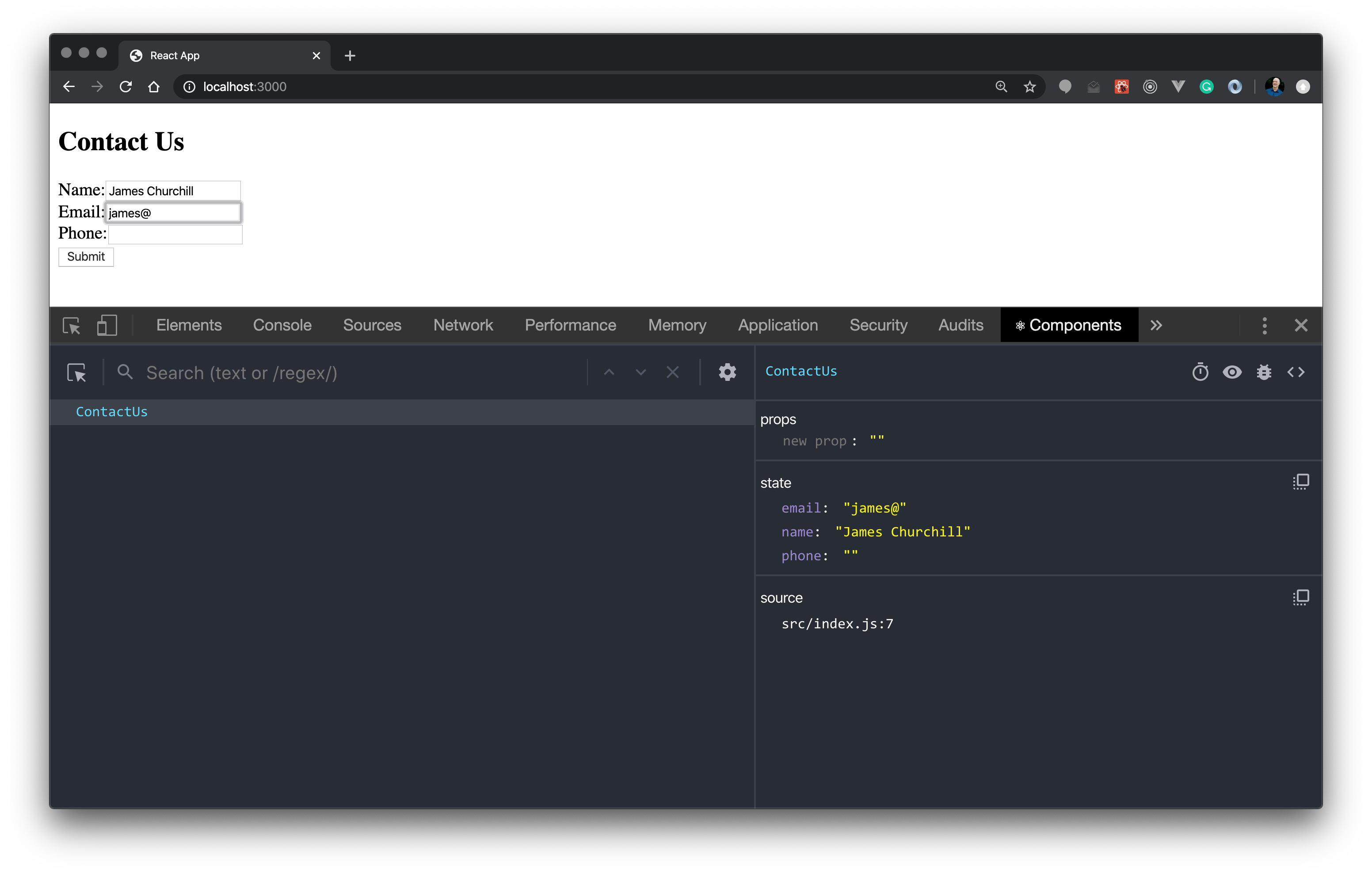 GitHub chiihwang/reactforms