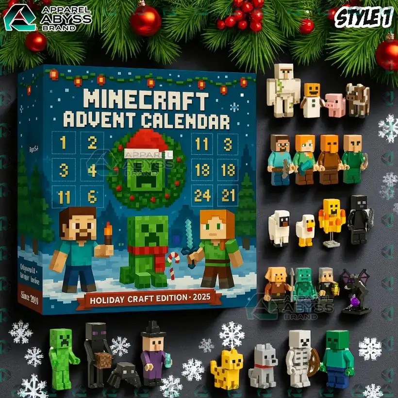 Minecraft 2025 Advent Calendar Apparel Abyss Brand