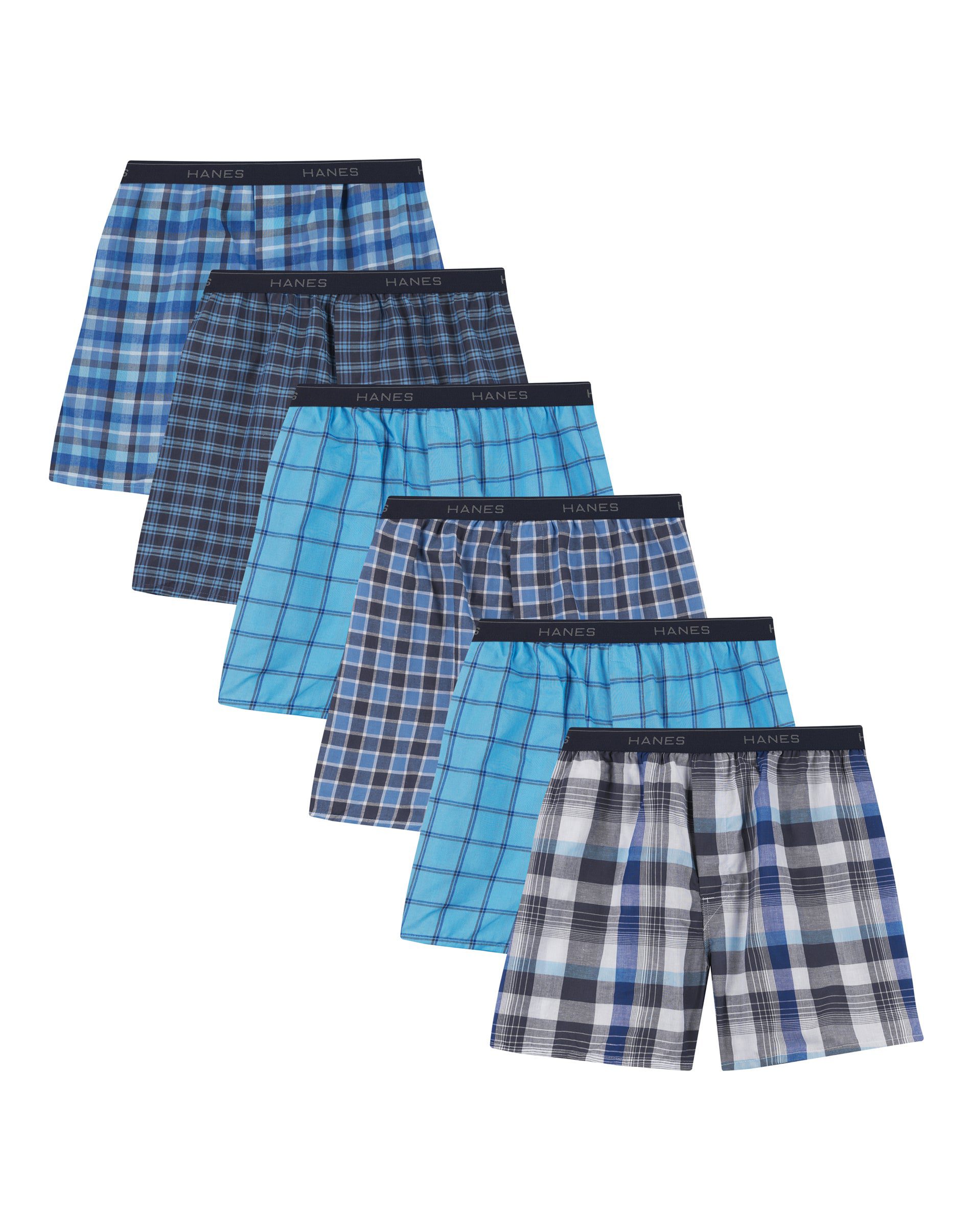 Hanes Mens Woven Boxers 6Pack Apparel Direct Distributor