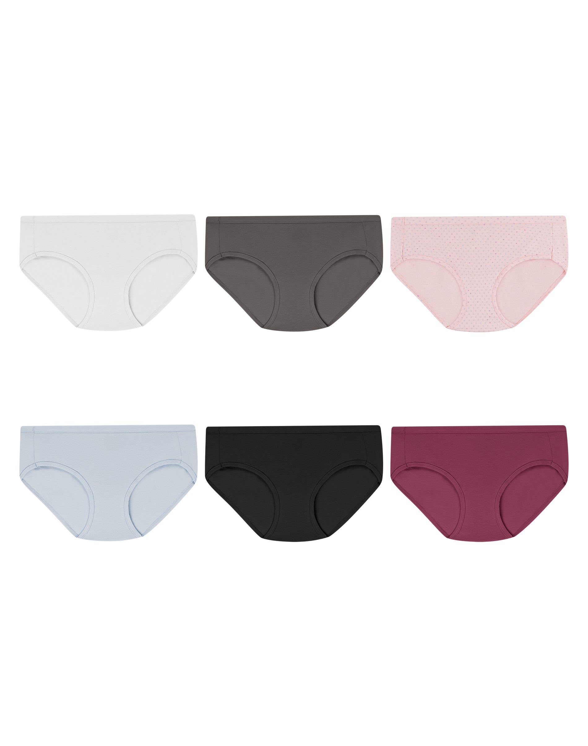Hanes Womens Fresh & Dry Moderate Period Underwear Brief 3Pack