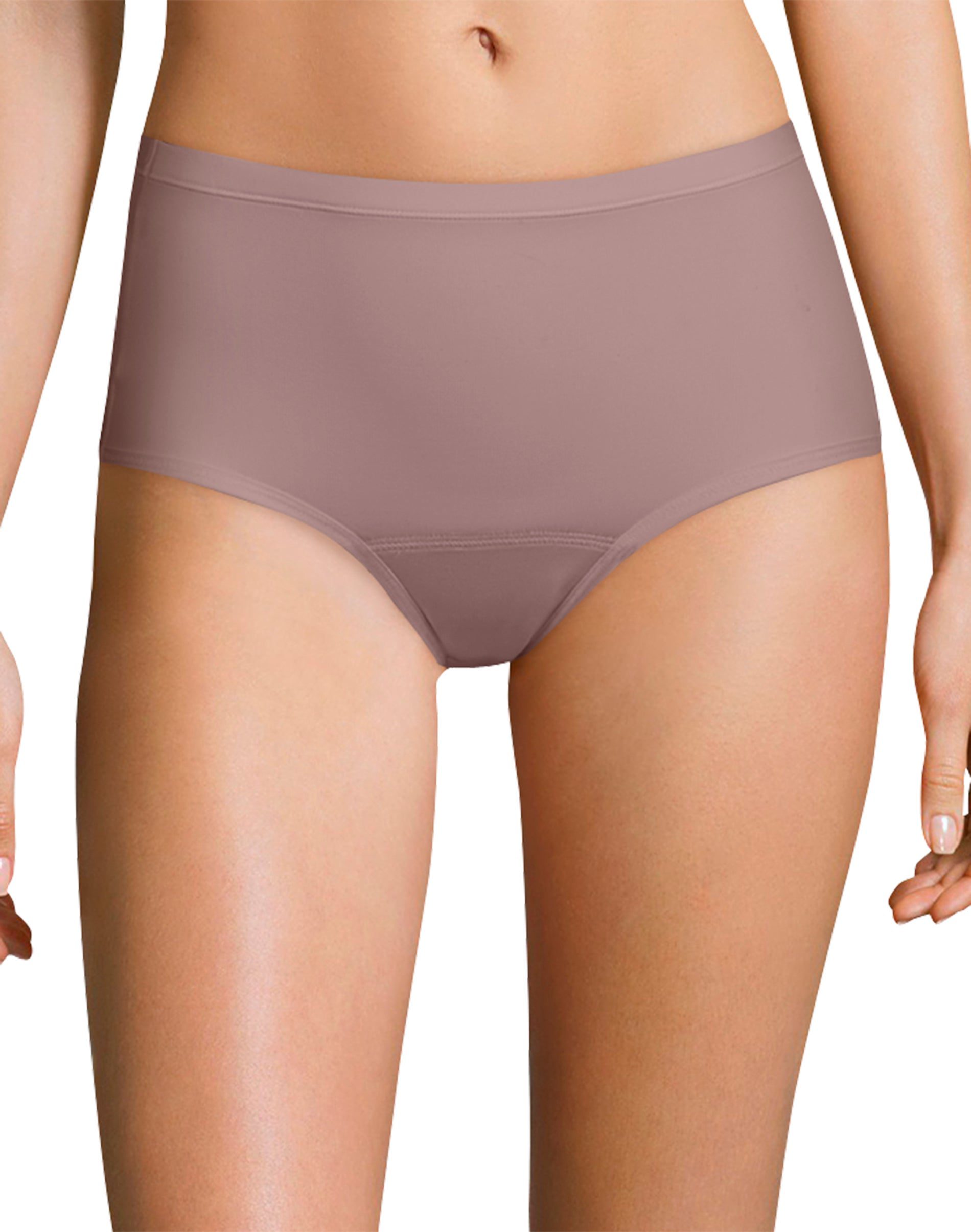 Hanes Womens Fresh & Dry Light Period Underwear Brief 3Pack Apparel