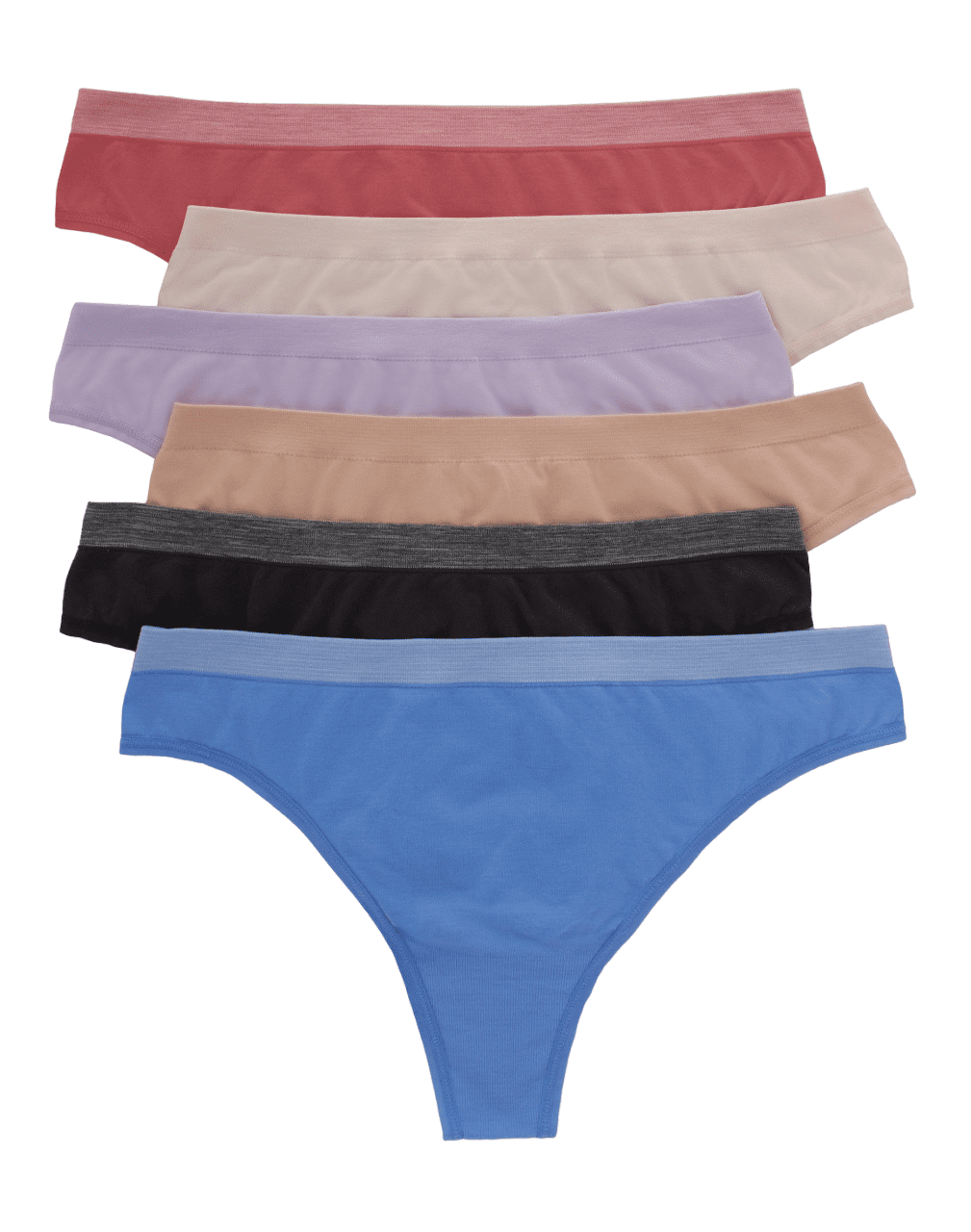 Hanes Womens Comfort Flex Fit Seamless Thong Underwear 6Pack Apparel