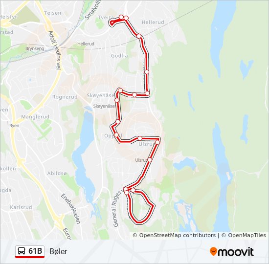 61B Fall 2023 61B Route: Schedules, Stops & Maps - Bøler (Updated)