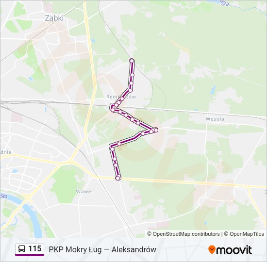 115 Bus Route Map 115 Route: Schedules, Stops & Maps - Kajki (Updated)