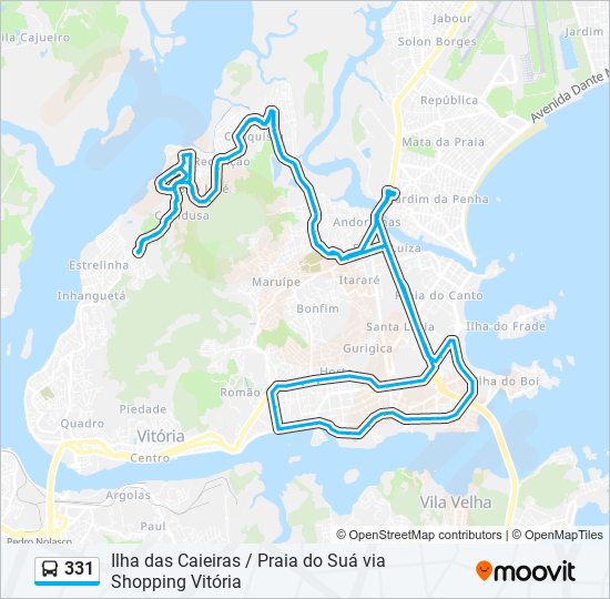331 Route Schedules, Stops & Maps Ilha Das Caieiras / Jucutuquara