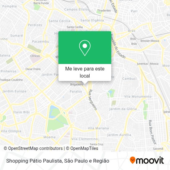 Como chegar até Shopping Pátio Paulista em Bela Vista de ônibus ou metrô?