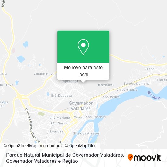 Como chegar até Parque Natural Municipal de Governador Valadares de ônibus?