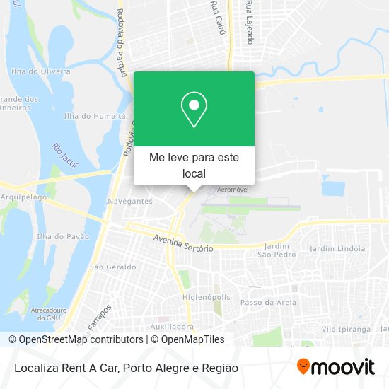 Como chegar até Localiza Rent A Car em Porto Alegre de ônibus?