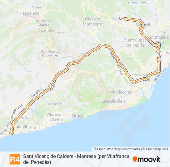 r4 Ruta Horaris, Parades i Mapes Terrassa (Actualitzat)