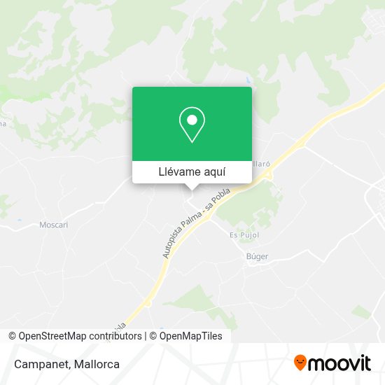 Campanet Mallorca Karte Cómo llegar a en Autobús