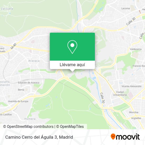 ¿Cómo llegar a Camino Cerro del Águila 3 en Madrid en Autobús, Metro o