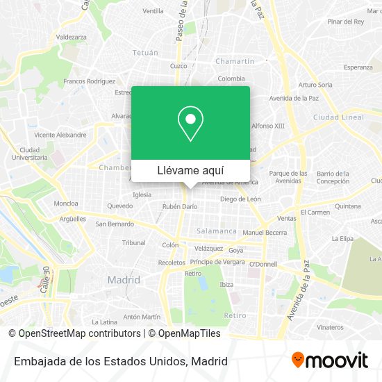 ¿Cómo llegar a Embajada de los Estados Unidos en Madrid en autobús