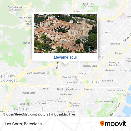 ¿Cómo llegar a Les Corts en Barcelona en autobús, metro, tren o tranvía?