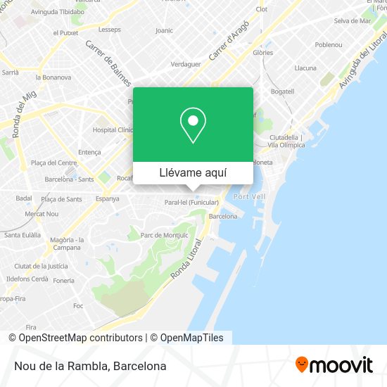 ¿Cómo llegar a Nou de la Rambla en Barcelona en metro, autobús o tren?