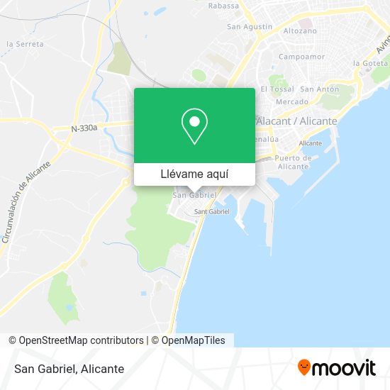 ¿Cómo llegar a San Gabriel en Alicante en autobús, tren ligero o tren?