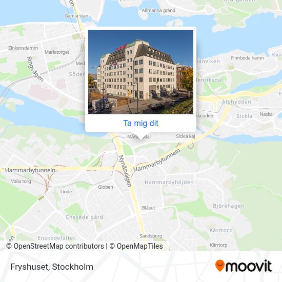Fryshuset Stockholm Karta Vägbeskrivningar till Fryshuset i Stockholm med Tunnelbana, Buss