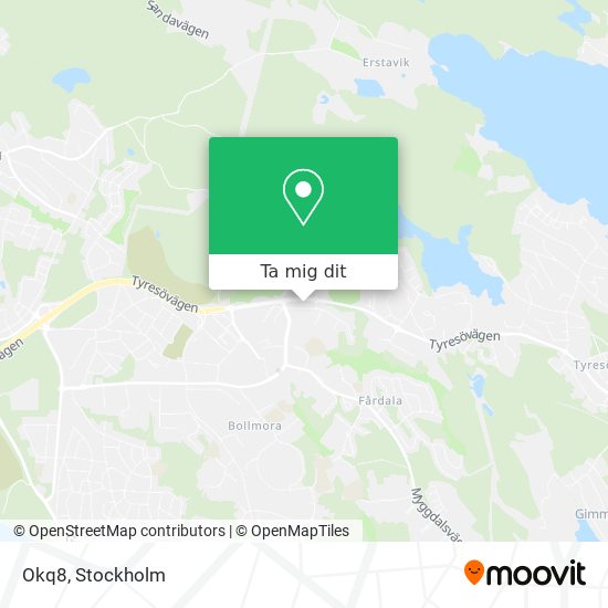 Okq8 Karta Vägbeskrivningar till Okq8 i Nacka med Buss, Tunnelbana eller Spårväg?