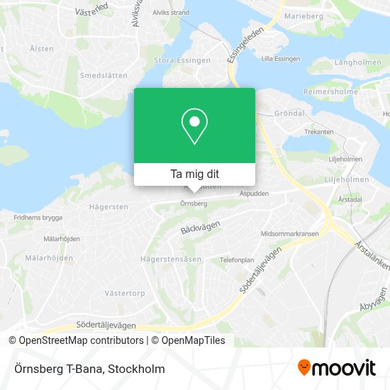 Vägbeskrivningar till Örnsberg TBana i Stockholm med Tunnelbana, Buss