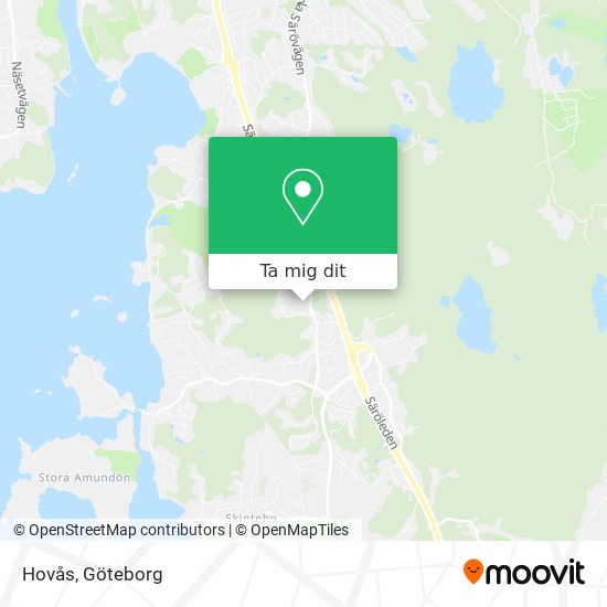 Hovås Karta Vägbeskrivningar till Hovås i med Buss eller Spårväg?