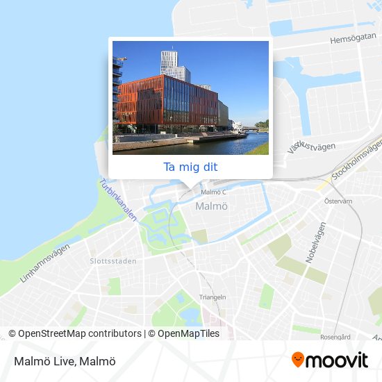 Vägbeskrivningar till Malmö Live med Buss eller Tåg?